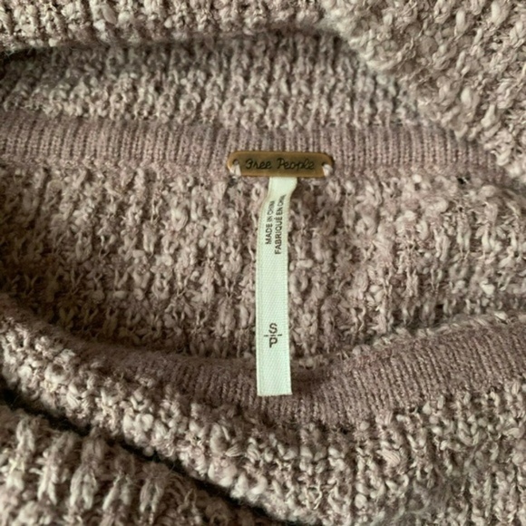 Free people BNWT "by your side" sweater Mauve - Picture 4 of 8
